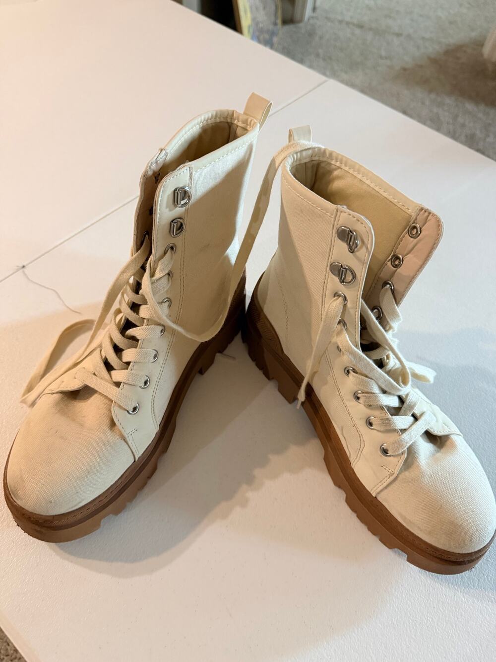 Primark Canvas Lugg Boot Men's 8 beige